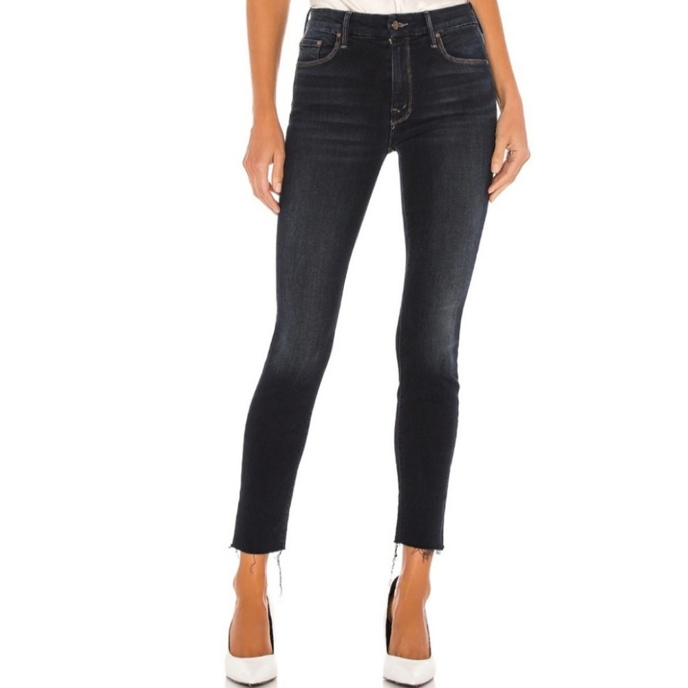 MOTHER Women's Dark Wash Cropped Jeans
